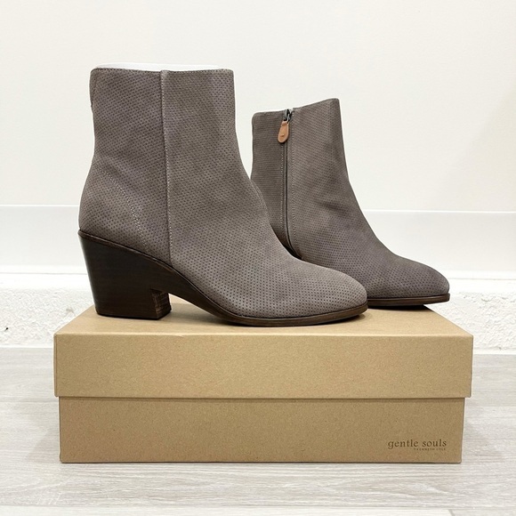 Gentle Souls Blaise Wedge Bootie 2 Concrete 9 - Picture 1 of 9